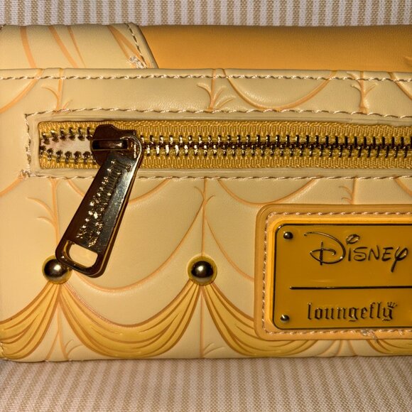 Disney Loungefly Beauty And The Beast 30th Anniversary Belle Yellow Dress Wallet - Picture 7 of 16